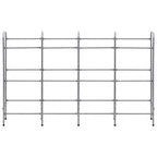 Vidaxl opbergrek voor 12 kratten 190x33x116 cm staal zilverkleurig