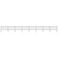 VidaXL Tuinhek met speren bovenkant 13,6x1 m staal zwart