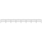 VidaXL Tuinhek met speren bovenkant (1,25-1,5)x13,6 m staal zwart
