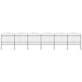 VidaXL Tuinhek met speren bovenkant (1,5-1,75)x10,2 m staal zwart