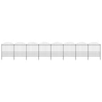 VidaXL Tuinhek met speren bovenkant (1,75-2)x13,6 m staal zwart