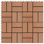 VidaXL 22 st Terrastegels 30x30 cm 2 m² HKC bruin