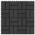 VidaXL 22 st Terrastegels 30x30 cm 2 m² HKC zwart