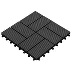 VidaXL 22 st Terrastegels 30x30 cm 2 m² HKC zwart