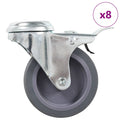 VidaXL 8 st Zwenkwielen met boutgaten 75 mm