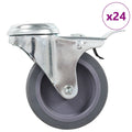VidaXL 24 st Zwenkwielen met boutgaten 75 mm