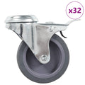 VidaXL 32 st Zwenkwielen met boutgaten 75 mm