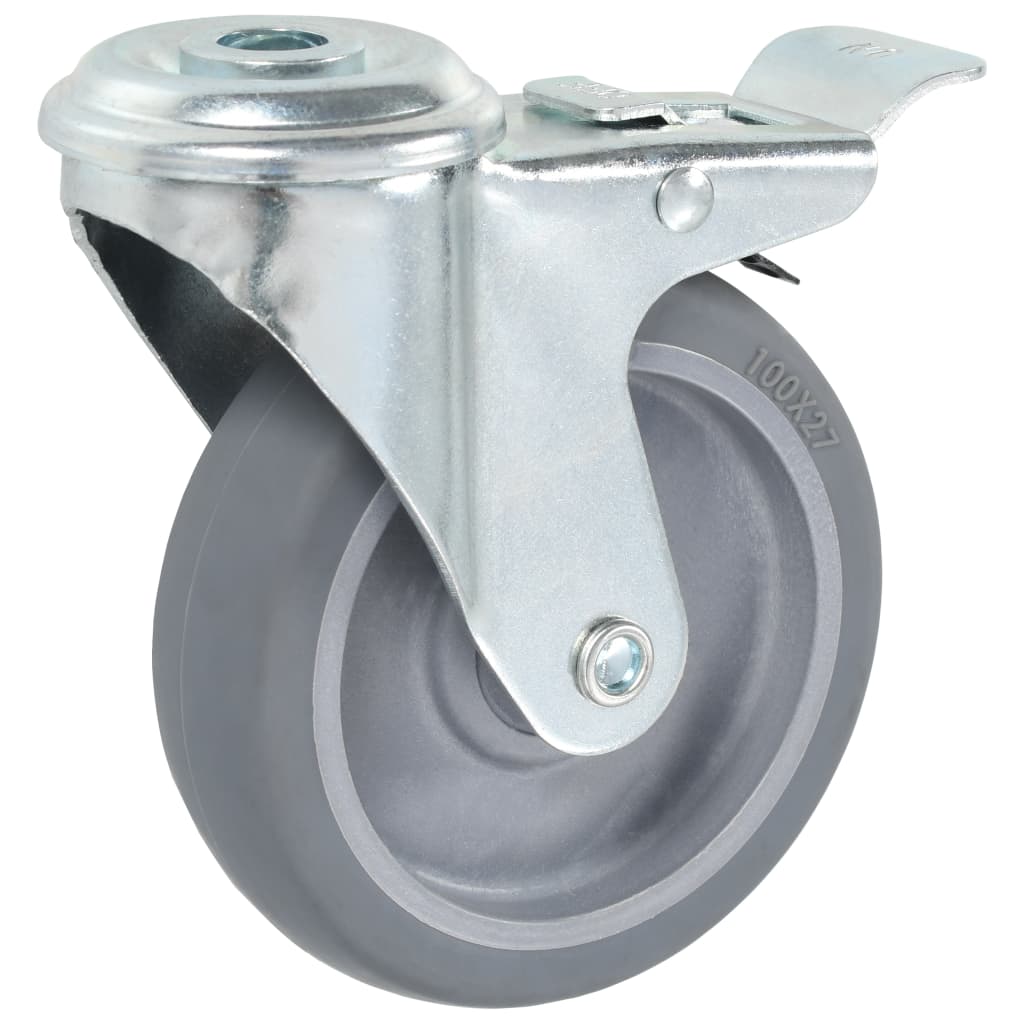 Vidaxl 8 st zwenkwielen met boutgaten 100 mm