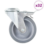 VidaXL 32 st Zwenkwielen met boutgaten 100 mm