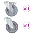 Vidaxl 24 st zwenkwielen met boutgaten 100 mm