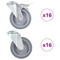 Vidaxl 32 st zwenkwielen met boutgaten 100 mm