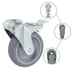 Vidaxl 32 st zwenkwielen met boutgaten 100 mm