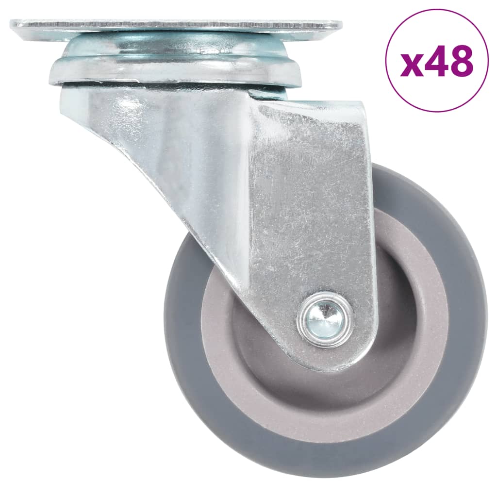 VidaXL 48 st Zwenkwielen 50 mm