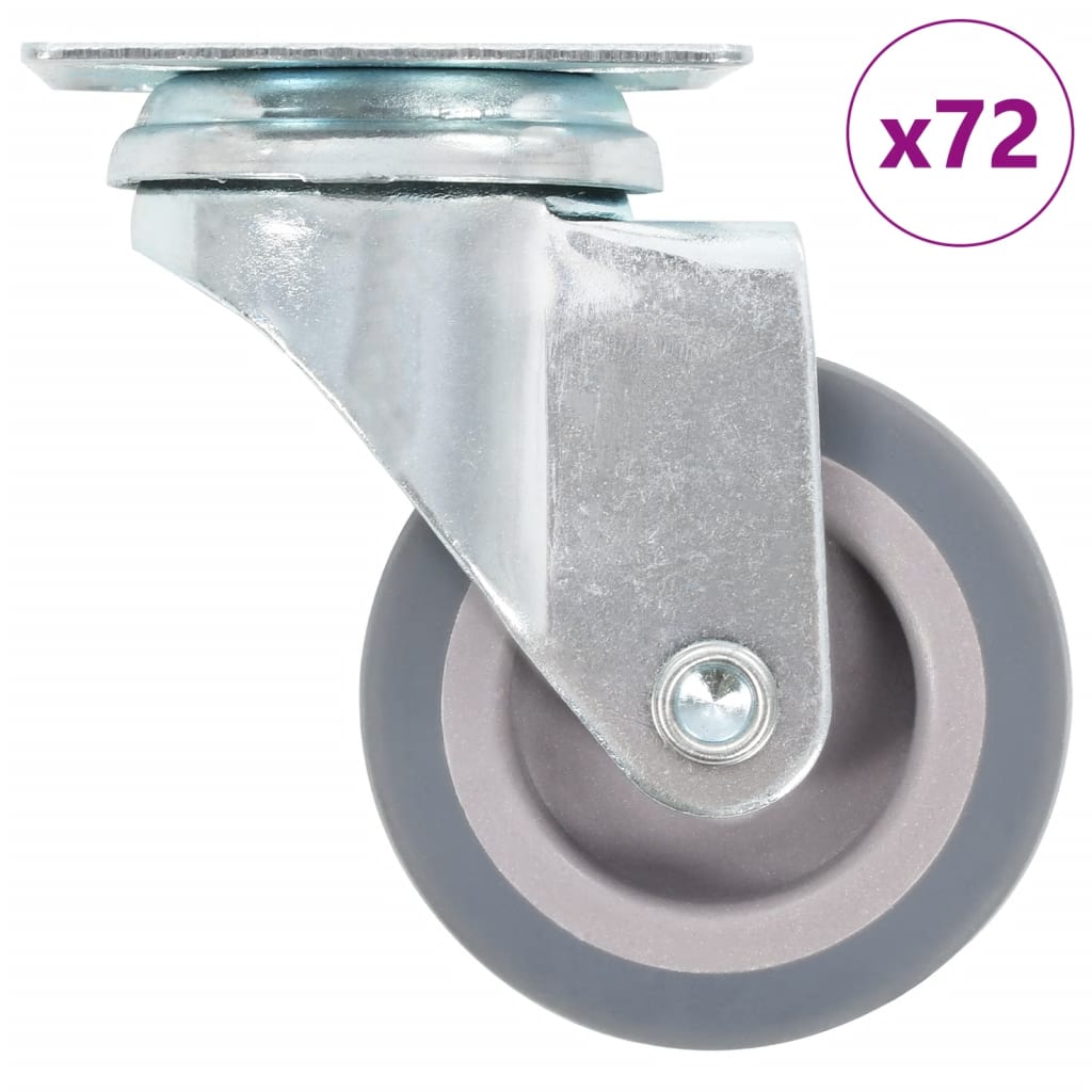 VidaXL 72 st Zwenkwielen 50 mm