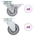 Vidaxl 12 st zwenkwielen 50 mm
