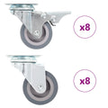 Vidaxl 16 st zwenkwielen 50 mm