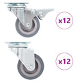 Vidaxl 24 st zwenkwielen 50 mm