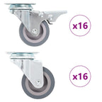 Vidaxl 32 st zwenkwielen 50 mm
