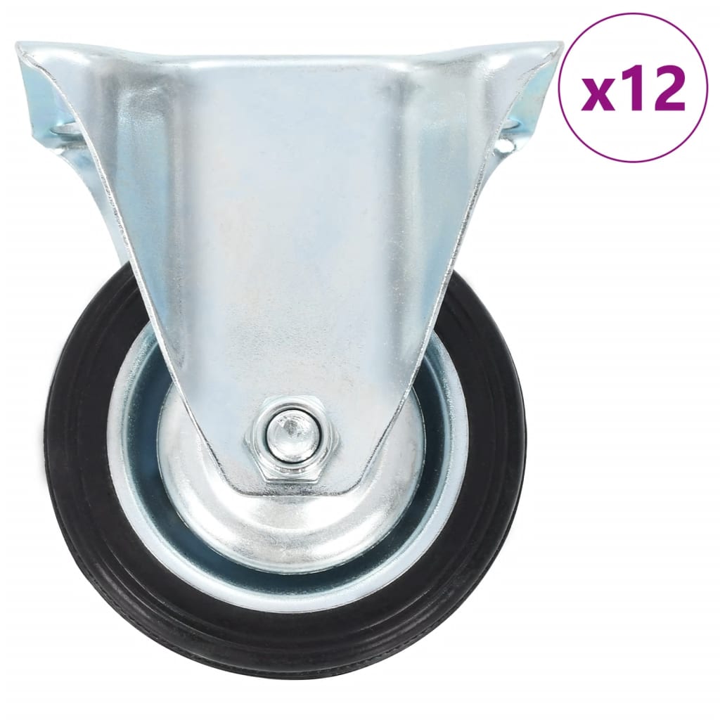 VidaXL 12 st Wielen vast 75 mm