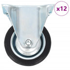 VidaXL 12 st Wielen vast 75 mm