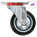VidaXL 8 st Zwenkwielen 75 mm