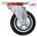 VidaXL 24 st Zwenkwielen 75 mm