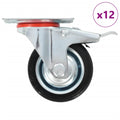 VidaXL 12 st Zwenkwielen 75 mm