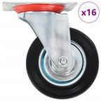 Vidaxl 16 st zwenkwielen 100 mm