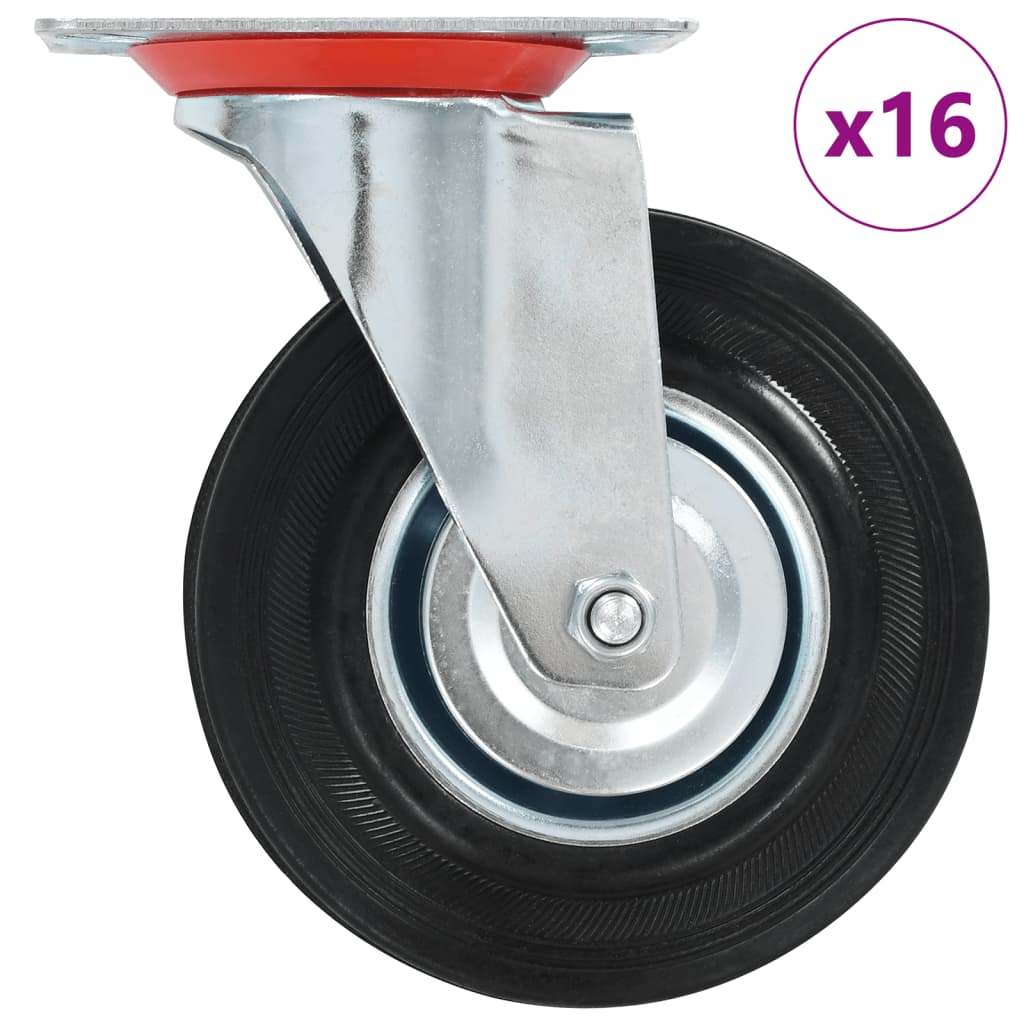 Vidaxl 16 st zwenkwielen 125 mm