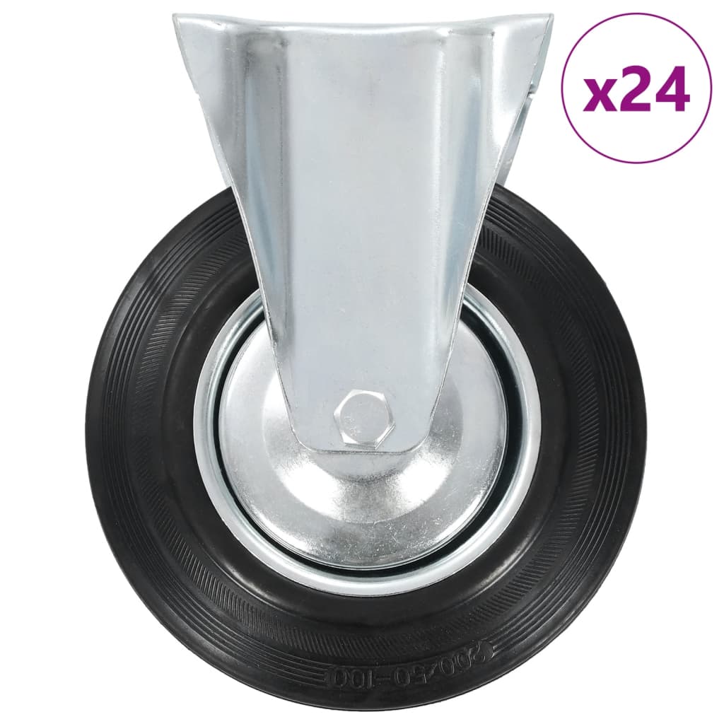 VidaXL 24 st Wielen vast 200 mm
