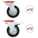 VidaXL 24 st Zwenkwielen 100 mm
