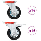 VidaXL 32 st Zwenkwielen 100 mm