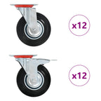 Vidaxl 24 st zwenkwielen 125 mm