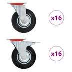 VidaXL 32 st Zwenkwielen 125 mm