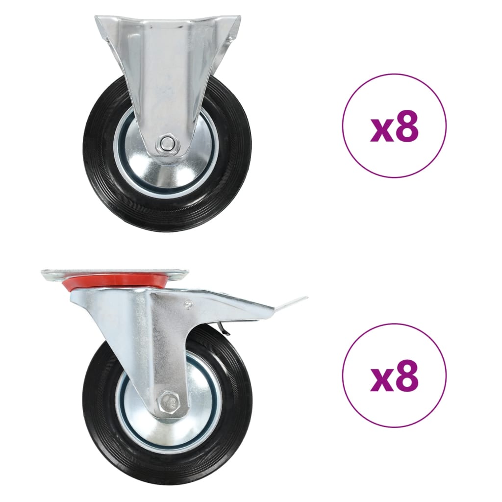 VidaXL 16 st Wielen 160 mm