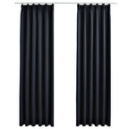 Vidaxl gordijnen verduisterend met haken 2 st 140x175 cm antraciet
