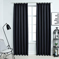 Vidaxl gordijnen verduisterend met haken 2 st 140x225 cm antraciet