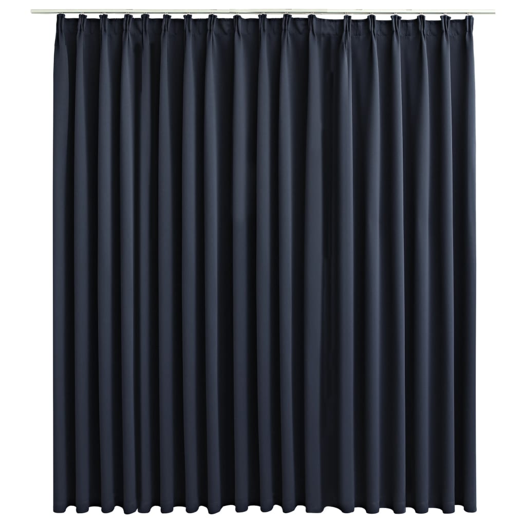 Vidaxl gordijn verduisterend met haken 290x245 cm antraciet