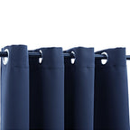 Vidaxl gordijn verduisterend met metalen ringen 290x245 cm blauw