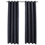 Vidaxl gordijnen verduisterend met ringen 2 st 140x175 cm antraciet