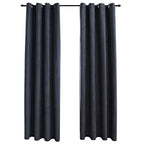 Vidaxl gordijnen verduisterend met ringen 2 st 140x245 cm antraciet