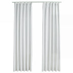 Vidaxl gordijnen verduisterend met haken 2 st 140x225 cm gebroken wit