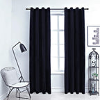 Vidaxl gordijn verduisterend met ringen 2 st 140x225 cm fluweel zwart