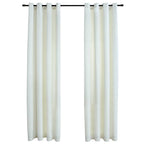 Vidaxl gordijn verduisterend met ringen 2 st 140x225 cm fluweel crème