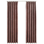 Vidaxl gordijnen verduisterend 2 st met haken 140x225 cm fluweel roze
