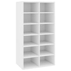 Vidaxl schoenenrek 54x34x100,5 cm bewerkt hout wit