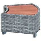 Vidaxl spatrap 92x45x25 cm poly rattan grijs