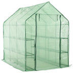 Vidaxl inloopkas met 12 schappen 143x214x196 cm staal