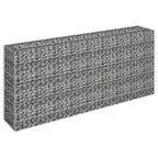 Vidaxl gabion plantenbak verhoogd 180x30x90 cm gegalvaniseerd staal