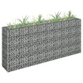 Vidaxl gabion plantenbak verhoogd 180x30x90 cm gegalvaniseerd staal